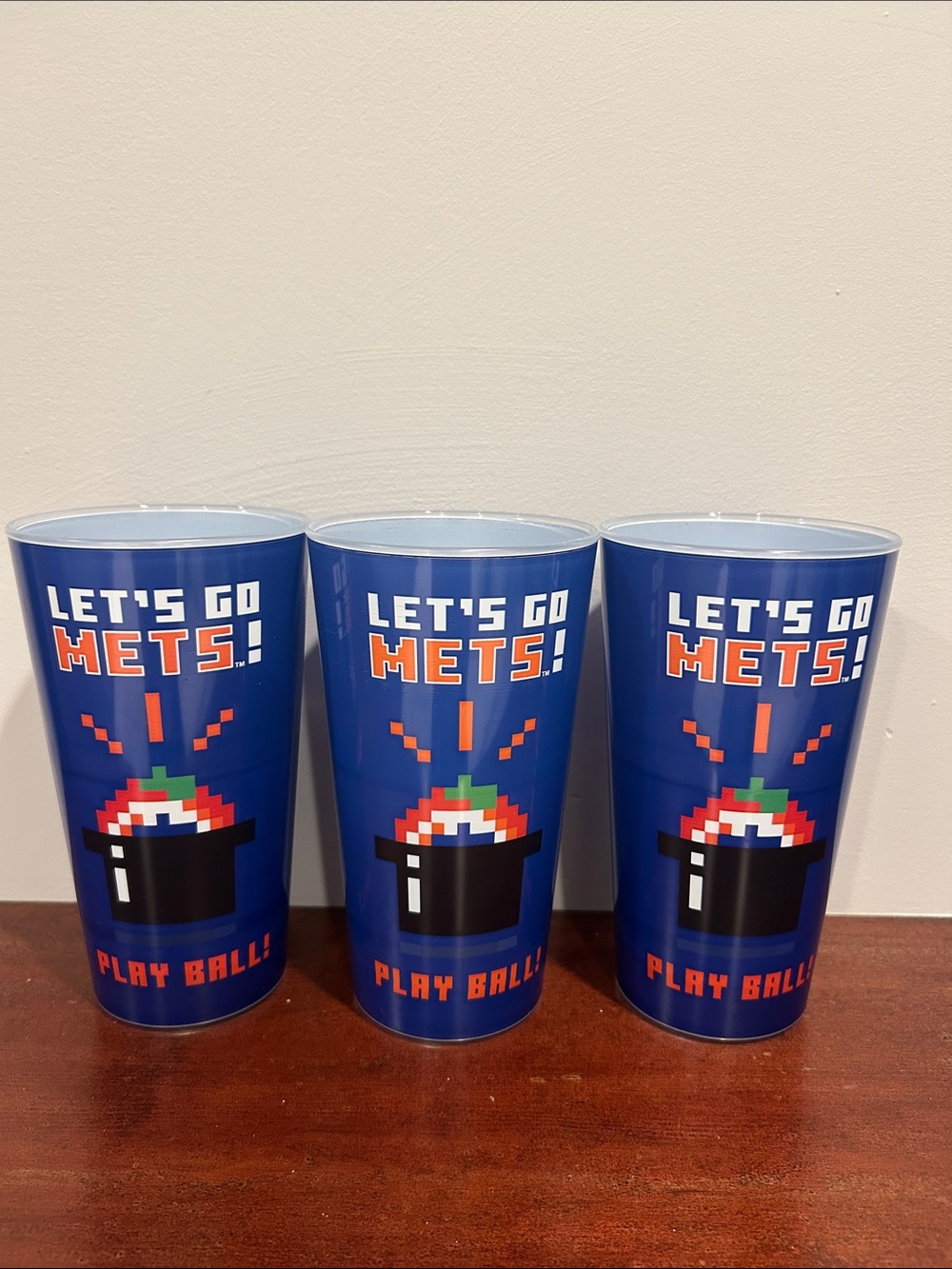 New York Mets LET'S GO METS! Plastic Cups